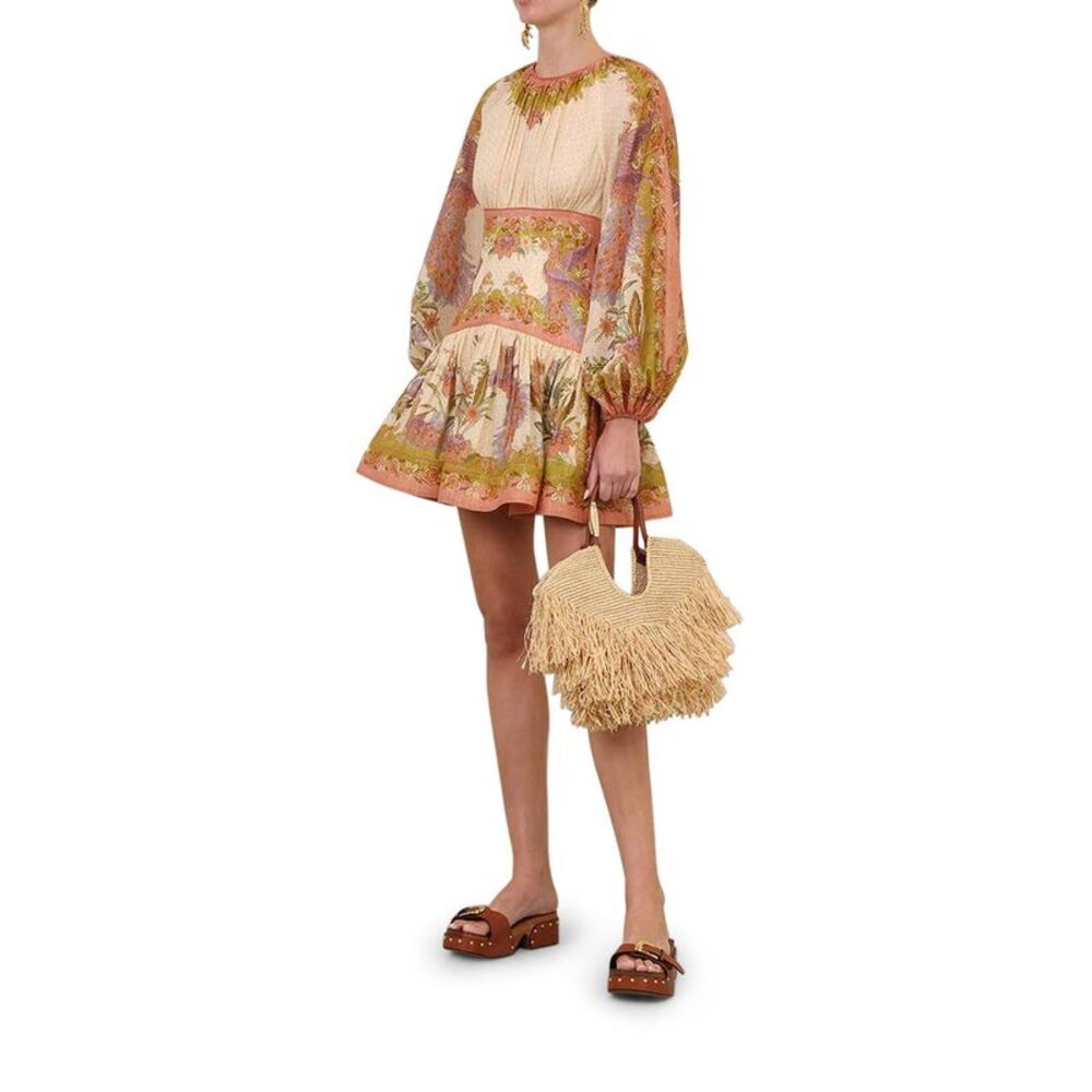 Zimmermann Women Indra Mini Dress In Cotton And Silk Blend - Picture 2 of 5